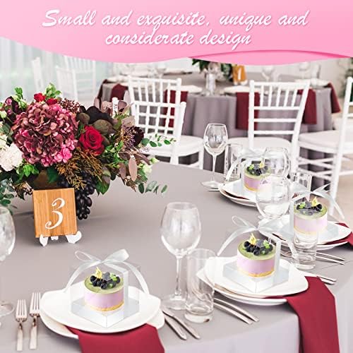Thenshop 50 Pcs Clear Cupcake Boxes Individual 3.5 Inch, White - Image 5