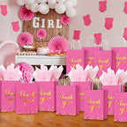 Tinlade 30 Pcs Thank You Gift Bags Small with Tissue,Rose Red - Image 6