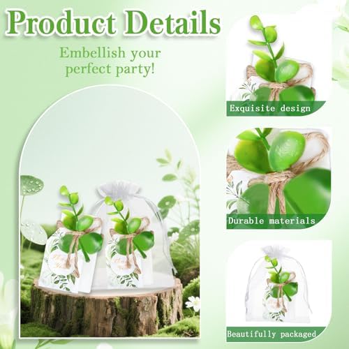 50PCS Handmade Soap Wedding Favor Natural Eucalyptus Handmade Soaps Soap Thank You Gifts Bridal Shower Favors Soaps for Baby Shower Party Spring Garden Decorations - Image 3