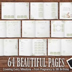 Baby Memory Book and Pregnancy Journal, Baby Book Keepsake with Clean-Touch Ink Pad for Newborn Hand and Footprints, Simple and Elegant Design, A Great Gift for Baby Showers and New Moms (Classic) - Image 5