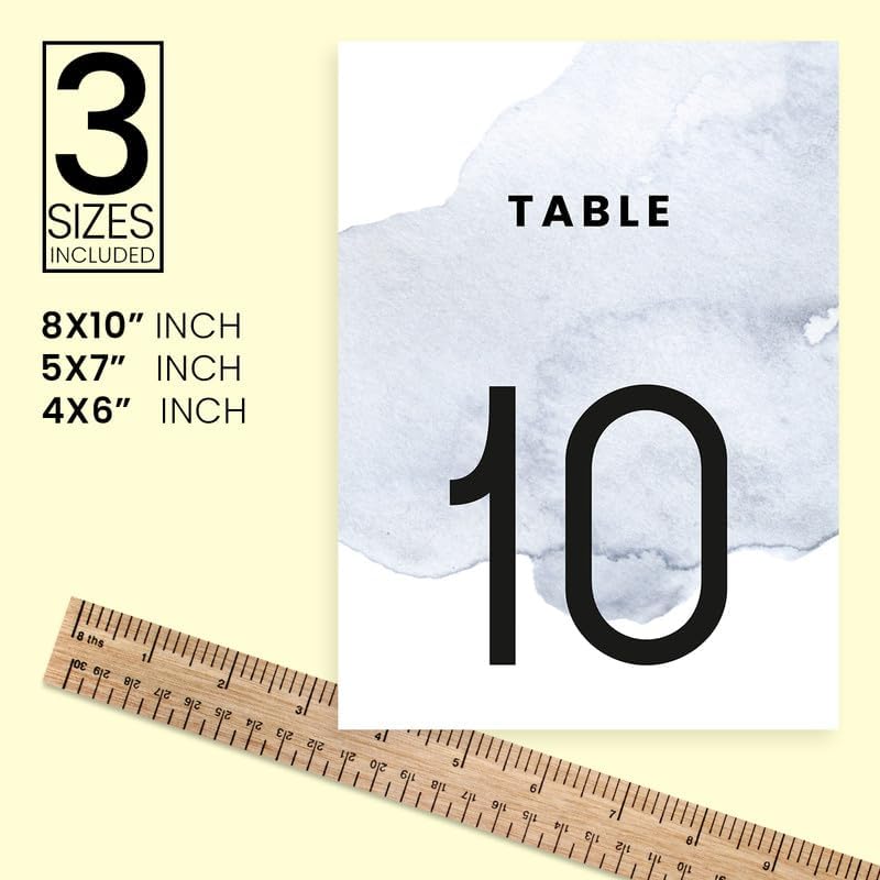 Painting Design Table Number Cards Double Sided Party Table Numbers for Reception Baby Shower Anniversary Birthday Bridal Party 4x6 100 Pcs - Image 4