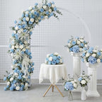Geosar 24 Bundles Artificial Peonies Flowers,Blue,White - Image 3