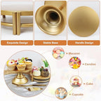 MACIFECI Gold Dessert Table Display Set, 11PCS Metal Gold Cake Stand Set, Including Cupcake Tower Stand, Dessert Tray, Risers Stands, for Wedding, Party - Image 6