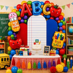 Cinrobiye 56 Pcs Back to School Composition Notebook Spandex Arch Covers, 4FT 5FT 6FT Fabric Arch Backdrop Covers for First Day of School Classroom Decorations, Welcome Back Party Photo Backdrop Kit - Image 5
