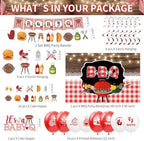 Baby Q Baby Shower Decorations, Red Gingham BBQ Baby Shower Supplies - Image 3
