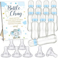 TrelaCo Blue Elephant Cool Baby Shower Games Bottle Chug Sign Wooden Elephant Theme Gift Sets Gender Reveal Party Favors and 12 Pcs Baby Bottle Shower Favor for Games Gender Reveal by TrelaCo