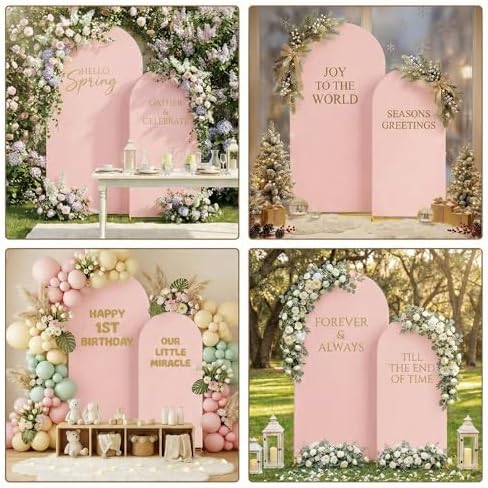 Toolterritary Metal Arch Backdrop Stand and Cover Set, 7.2FT, 6FT Party Backdrop, Easy to Assemble, Backdrop Stand for Parties, Birthday, Baby Shower - Image 5