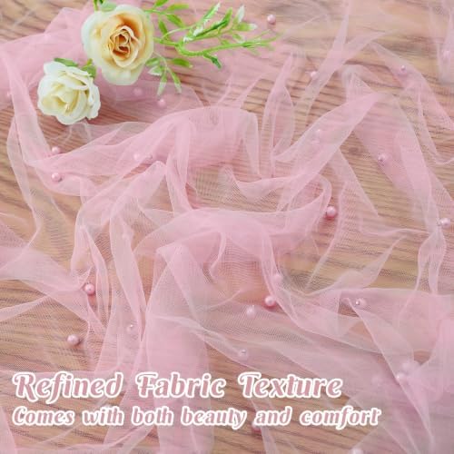 Pearl Table Runner Tulle Gauze Sheer Wedding Party Home Decor - Image 5