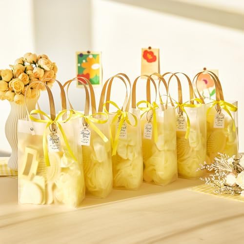 74Pcs Baby Shower Prizes for Game Winners Baby Shower Favors Gifts including Headband Hair Brush Jewelry Box with Gift Bag for Baby Shower Game Prizes Wedding Bridal Shower Favors (Yellow) - Image 4