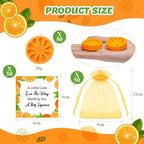 SiliFine 50 Sets Little Cutie Baby Shower Favor Orange Soap Party Gift Bulk - Image 2