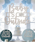 Baby It’s Cold Outside Sign Wood Rustic Winter Wonderland Baby Shower Decor by Yrrue