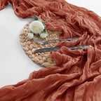 30 Pack Terracotta Cheesecloth Table Runner 9FT Rustic Sheer Table Runners 17x108 Inch Gauze Boho Runner for Wedding Bridal Baby Shower Birthday Party Table Decorations - Image 5
