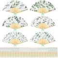 Roowest 36 Pcs Green Eucalyptus Paper Hand Fans Bulk, Wedding Folding Fans by Roowest