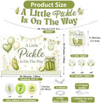 Pickle Baby Shower Party Decorations A Little Pickle is on the Way Backdrop - Image 2