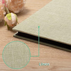 Large Photo Album Self Adhesive for 4x6 8x10 Magnetic Scrapbook Album DIY 60 Black Sticky Pages Linen Cover Photo Album(Grass Green) - Image 4