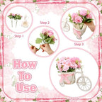 3 Sets Pink Bike-Shaped Baby Shower Table Centerpieces - Image 3