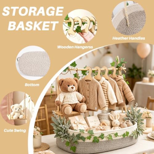 Large Baby Shower Basket Empty Baby Shower Crate Closet Woven Baskets - Image 6