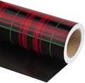 WRAPAHOLIC 30 Inch Jumbo Reversible Plaid Wrapping Paper - 30 Inch x 100 Feet Jumbo Roll Red and Black Plaid Christmas Wrapping Paper for Christmas, Birthday, Baby Shower, Holiday by WRAPAHOLIC
