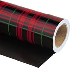WRAPAHOLIC 30 Inch Jumbo Reversible Plaid Wrapping Paper - 30 Inch x 100 Feet Jumbo Roll Red and Black Plaid Christmas Wrapping Paper for Christmas, Birthday, Baby Shower, Holiday by WRAPAHOLIC