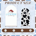 Moukeren a Little Cowboy is on The Way Arch Backdrop Cover 6ft and 7.2ft for Western Cowboy Themed Baby Shower Party Gender Reveal Birthday Party Banquet Photo Arches Background Decorations - Image 2