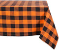 DII Buffalo Check Collection, Classic Farmhouse Tablecloth, Tablecloth, 60x104, Orange & Black by DII