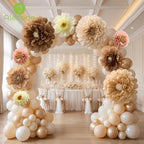 Alecono 9 Pcs Giant Paper Flowers Decorations for Wall (24", 20", 14") - Image 4