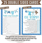 Hadley Designs 25 Blue Word Scramble for Baby Shower, 25 True Or False Game, 25 Trivia Game, 25 Find The Guest - 4 Double Sided Cards Baby Shower Ideas, Gender Reveal Games Baby Shower Games - Image 6