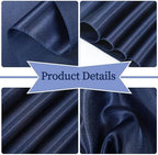 fani 120 PCS Satin Chair Sashes, 7x78 Inch, Navy Blue - Image 3
