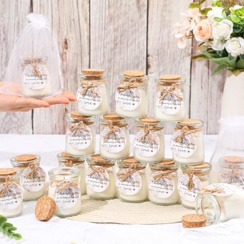 Threlaco 20 Pcs Boho Baby Shower Favor Candle Glass Jar - Image 2