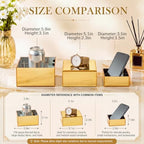 Jerify 6 Pcs Mirror Acrylic Display Risers 5.91" 5.12" 3.54", Gold Square - Image 2