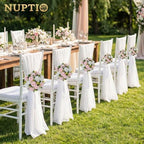 NUPTIO Flower Ball Centerpieces for Tables: Pink & White Artificial Rose - Image 2