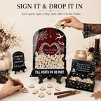 Custom Halloween Wedding Guest Book Alternative, Gothic Tombstone Frame - Image 3