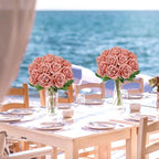 48 PCS Dusty Roses Artificial Flowers, Silk - Image 6