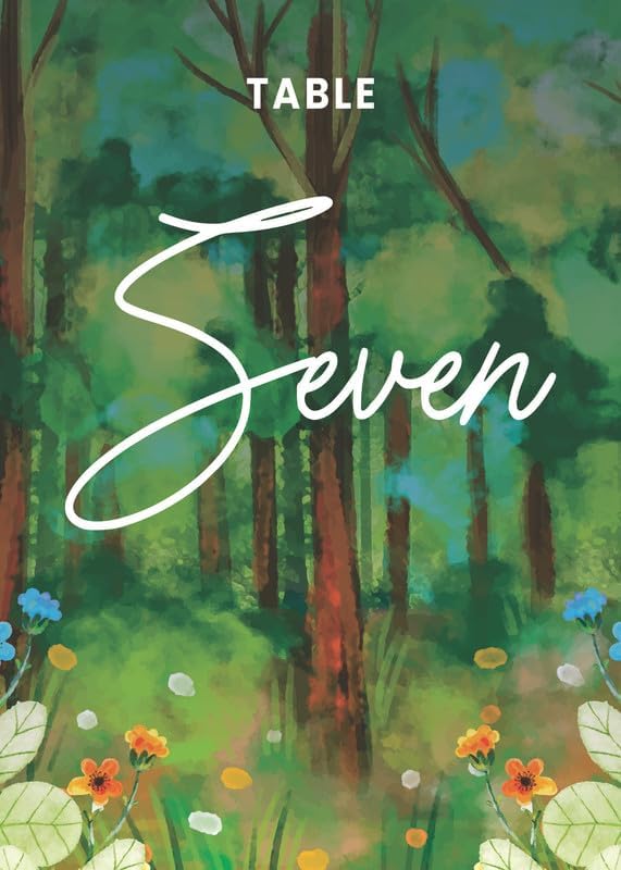 Forest Table Cards Number 1-40 Double Sided For Wedding Reception Event Party Baby Shower Birthday 4x6, AT-TABLE-CARD-849 by Unknown