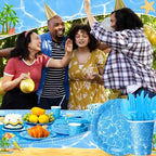 Ceenna 452 Pcs Ocean Waves Party Decorations for 50 Guest, Under The Sea Pool Paper Plates Napkins Cups Tablecloth Cutlery Straw for Summer Blue Ocean Water Beach Birthday Baby Shower Party Supplies - Image 6