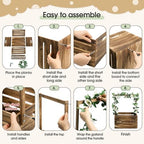 Barydat Wooden Baby Shower Crate Closet Baskets for Baby Shower, Walnut - Image 4