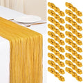 Showgeous 20 Pack Gold Cheesecloth Table Runner, 17 x 108 Inches by Showgeous