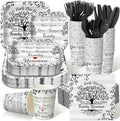 350 Pcs Family Reunion Paper Plates and Napkins Set Serve 50 Guests by Suttmin