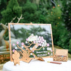 Rustic Fall Maple Tree Wedding Guest Book Alternative with Drop Leaves - Image 2