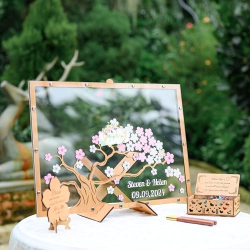Rustic Fall Maple Tree Wedding Guest Book Alternative with Drop Leaves - Image 2