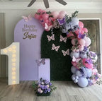 Purple Butterfly Kisses Arch Backdrop Cover Double-Sided Arch Frame Stretchy Cover for Pink Butterfly Birthday Party Girls Baby Shower Decorations (3.3X6.5ft,G-3342) - Image 4
