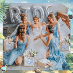 Abbylike 8 Pcs Bachelorette Gift Bags Burlap Bridesmaid Party Favor Bags with Handle Blue Reusable Canvas Beach Goodie Tote Bag for Bachelorette Bridal Last Toast on The Coast Party Decor - Image 6
