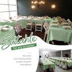 Showgeous 60x102 Inch Sage Green Rectangle Tablecloth 6 Pack Fit 6FT Table - Image 3