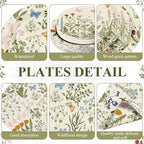 Ziliny Wildflower Party Decorations, Paper Plates Napkins Cups Serve 50 - Image 2