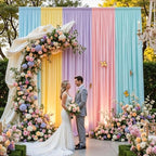 10x7FT Pastel Backdrop Curtain - 5 Colors Unicorn Backdrop Curtains - Wrinkle Free Pastel Rainbow Backdrop Draping Fabric for Baby Shower, Party, Classroom, Back-to-School & Unicorn Birthday Decor - Image 6