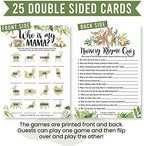 25 Woodland Animal Matching, 25 Nursery Rhyme Game, 25 Who Knows Mommy Best, 25 Baby Prediction And Advice Cards - 4 Double Sided Cards, Baby Shower Party Supplies - Image 6