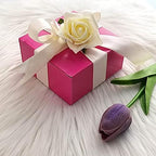100 4 x 4 x 2" Fuchsia Cake Wedding Favors Boxes with Tuck Top for Wedding Party Birthday Candy Gifts Decorations - Image 4