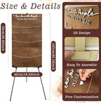 OurWarm Seating Chart for Wedding Reception Display, 29.5x16.5 Inch Rustic Wedding Seating Chart Board with Display Stand, Please Find Your Seat Sign for Baby Shower Wedding Reception Decorations - Image 3