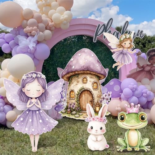 Eaasty 5 Pcs Fairy Party Decorations 16-24 Inch Purple Fairy Large Cutouts - Image 6