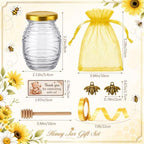 24 Pack 3.4 oz Glass Honey Jar Party Favors - Image 2